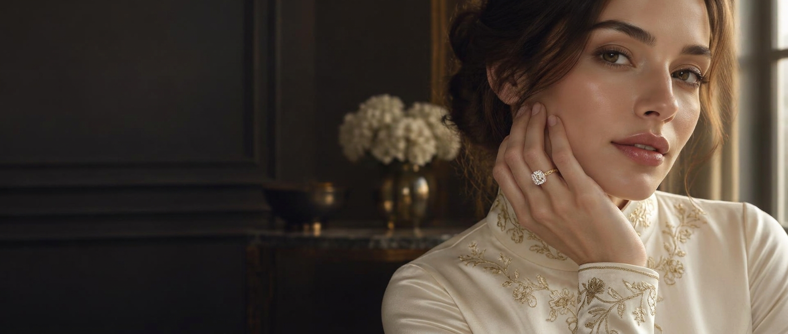 Woman wearing an Ivanka & Co diamond ring
